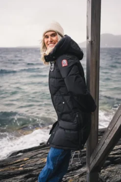 Longbear Hooded Down Coat Black
