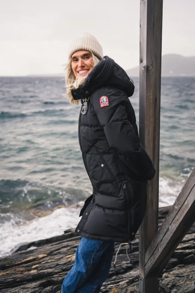 Longbear Hooded Down Coat Black