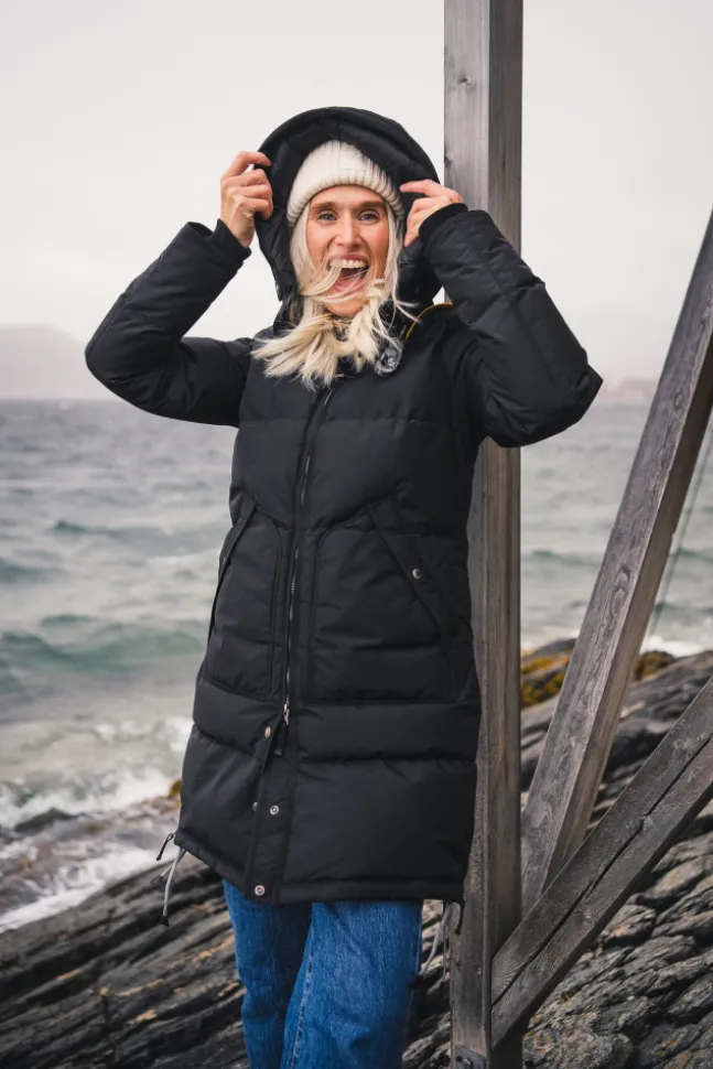 Longbear Hooded Down Coat Black