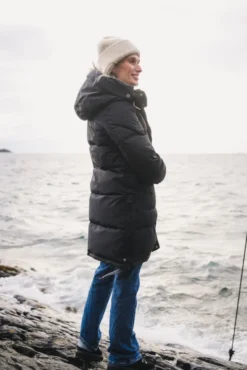 Longbear Hooded Down Coat Black