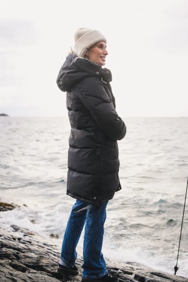 Longbear Hooded Down Coat Black