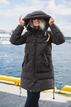 Longbear Hooded Down Coat Earth Brown