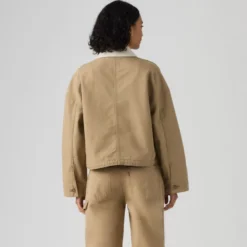 Loose Workwear Jacket Canvas Kelp
