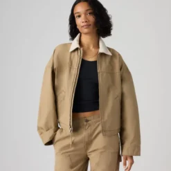 Loose Workwear Jacket Canvas Kelp