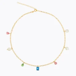 Lumina Necklace Gold Rainbow Combo