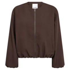 Luna Balloon Zip Jacket Dark Brown