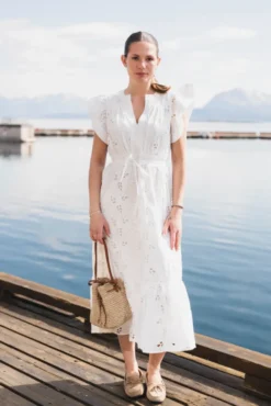 Luna CS Long Dress Star White