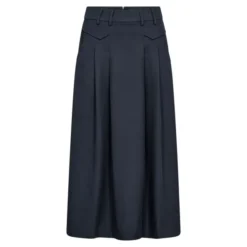 Luna Pocket Pleat Skirt Navy