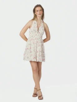 Magda Spring Flower Dress Offwhite