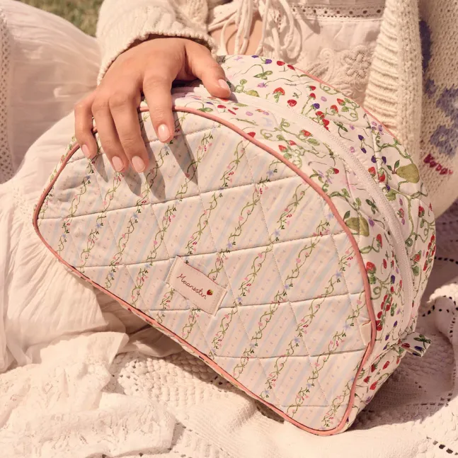 Makeup Bag Big Summer Stripes Blue