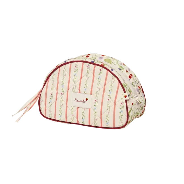 Makeup Bag Medium Summer Stripes Peach