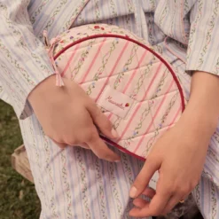 Makeup Bag Medium Summer Stripes Peach