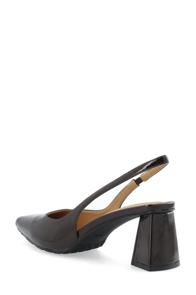 Maralyn Slingback Patent Brown