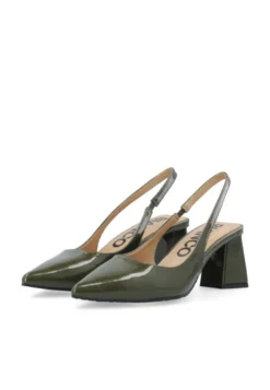 Maralyn Slingback Patent Olive