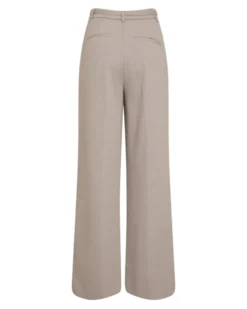Marceli HW Pants Long Warm Light Grey Melange