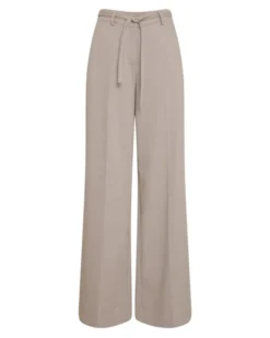 Marceli HW Pants Long Warm Light Grey Melange
