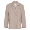 Marceli Oversized Blazer Warm Light Grey Melange