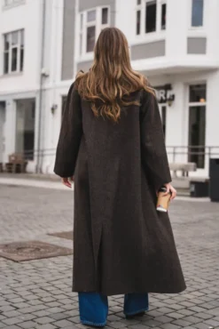 Marcel Mini Check Coat Brown