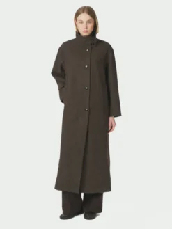 Marcel Mini Check Coat Brown