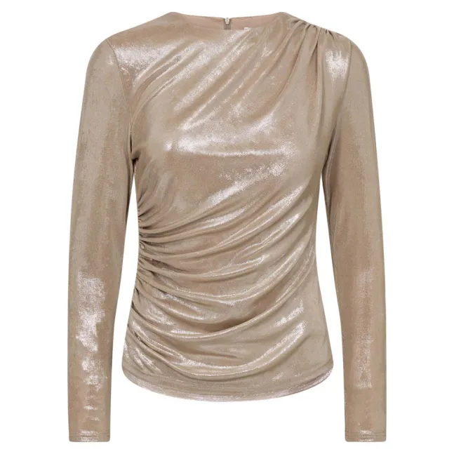 Margot Drape Blouse Champagne