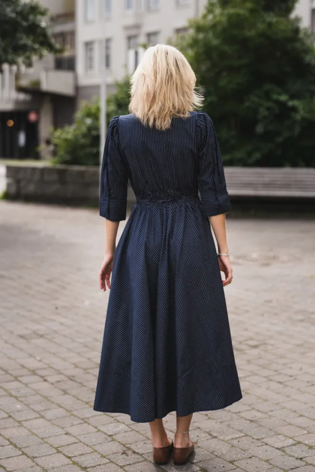 Maria Dress Pinstripe