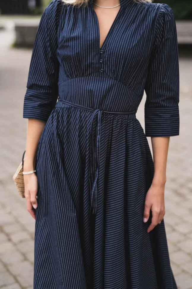 Maria Dress Pinstripe