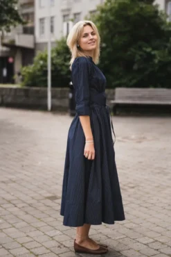 Maria Dress Pinstripe