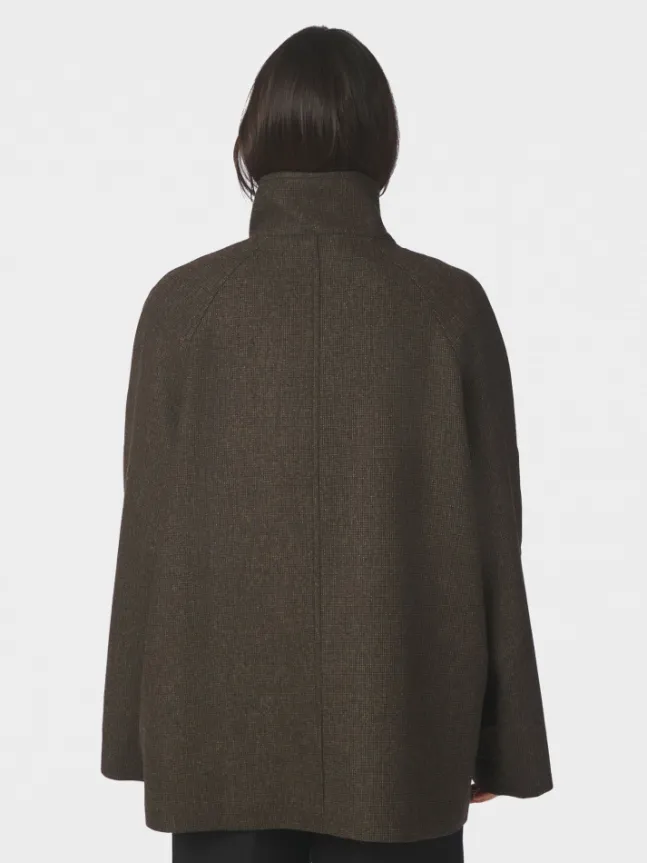 Mariel Mini Check Jacket Brown