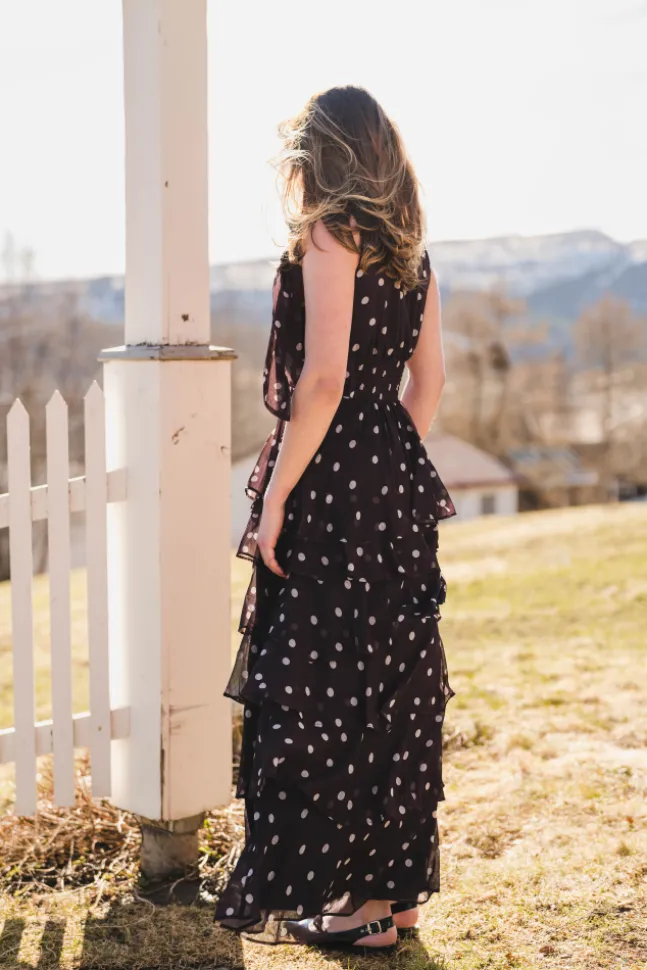 Marli Big Dot Dress Brown