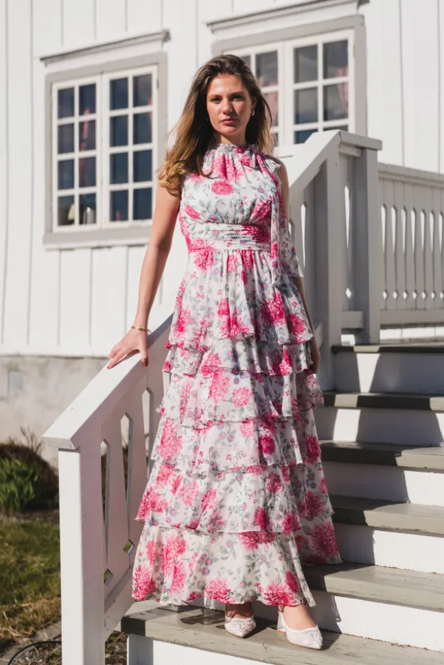 Marli Big Flower Dress Creme