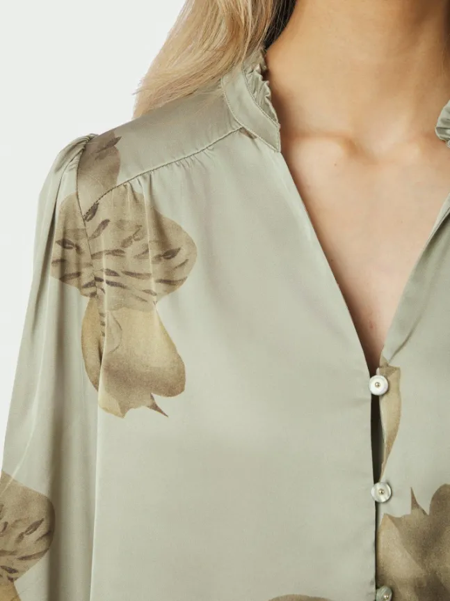 Massima Misty Orchid Blouse Smoke Green