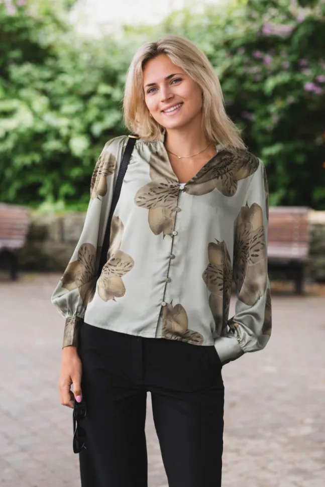 Massima Misty Orchid Blouse Smoke Green