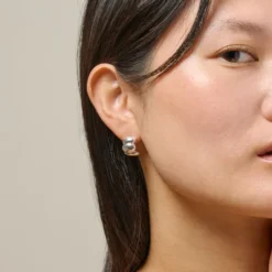 Melia Chunky Hoops Silver