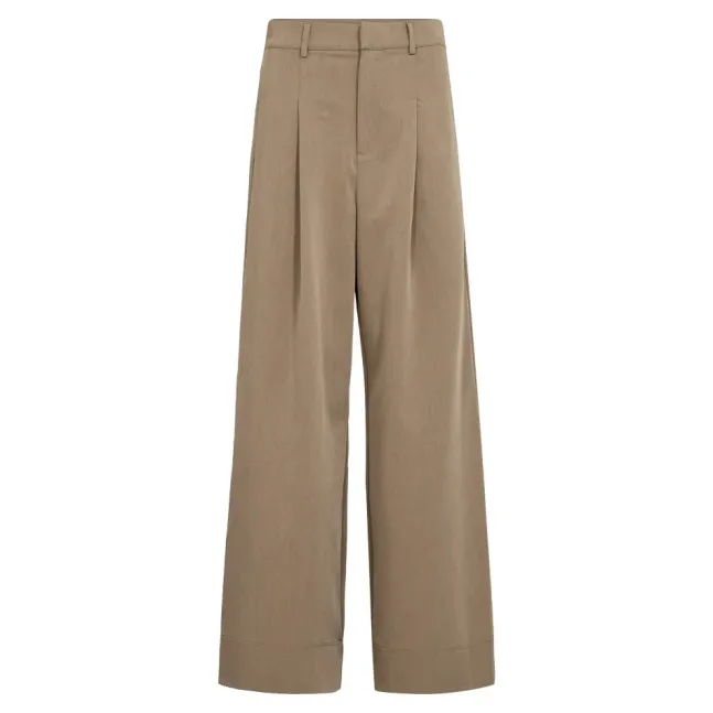 Melva Pleat Pant Faded Khaki