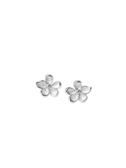 Midi Flower Earrings Silver