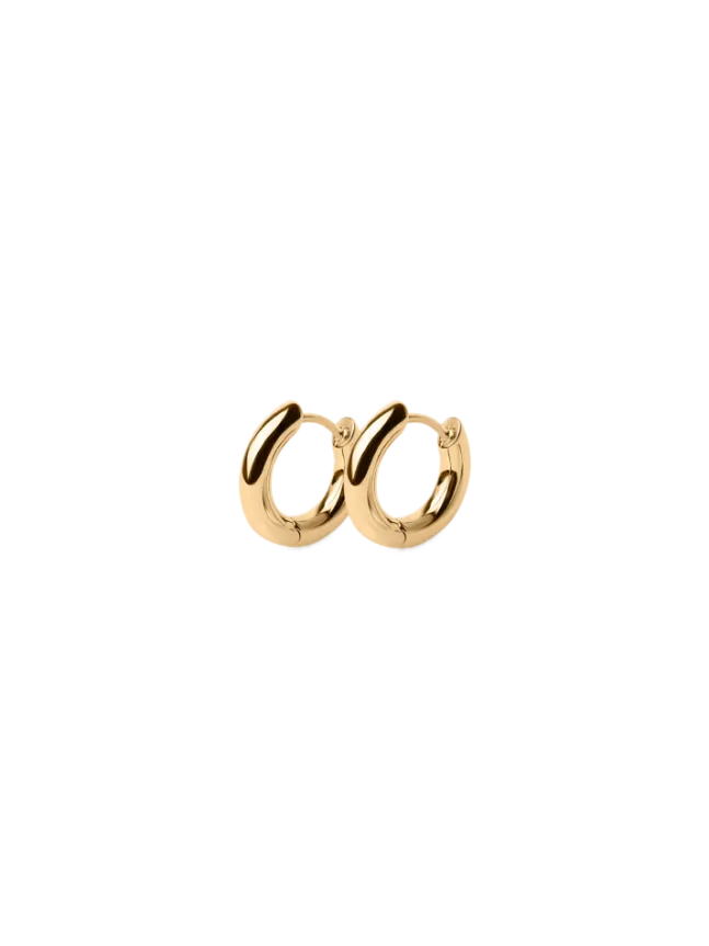 Midi Tube Hoops Gold