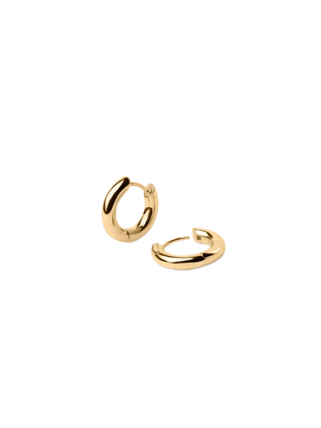 Midi Tube Hoops Gold