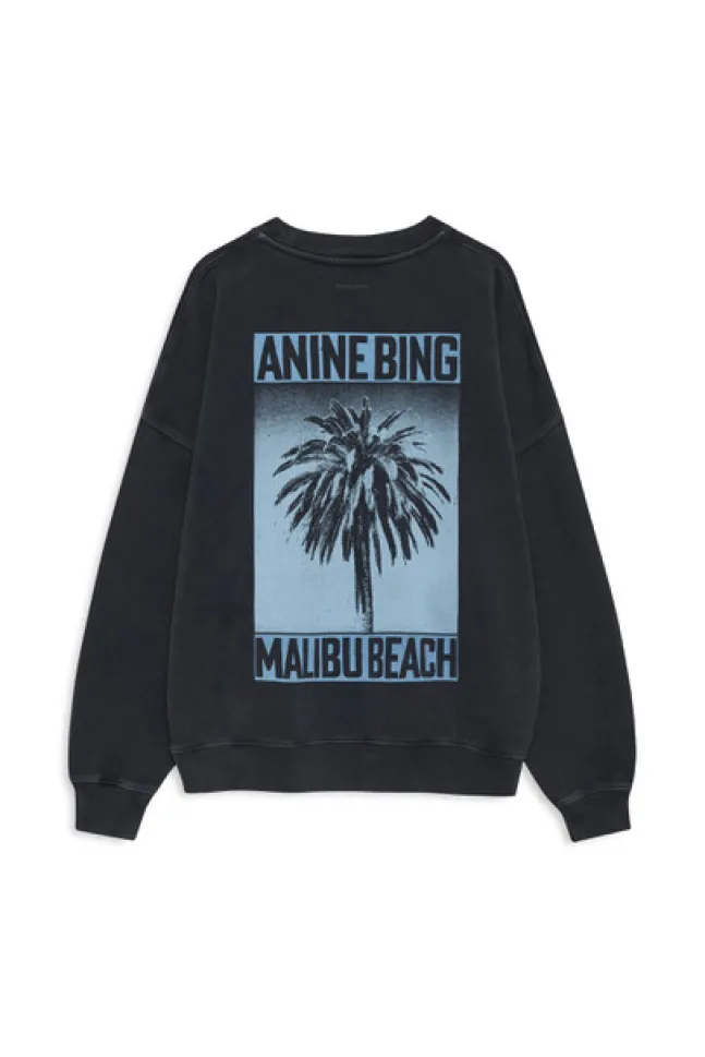 Miles Sweatshirt Palm Washed Black