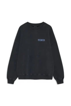Miles Sweatshirt Palm Washed Black