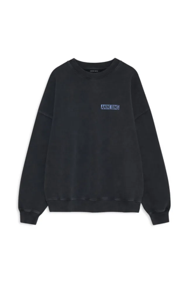 Miles Sweatshirt Palm Washed Black