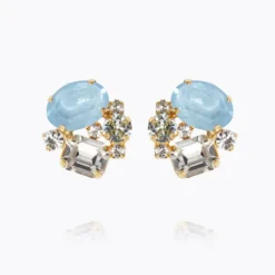 Mini Carolina Earrings Gold Sky Combo