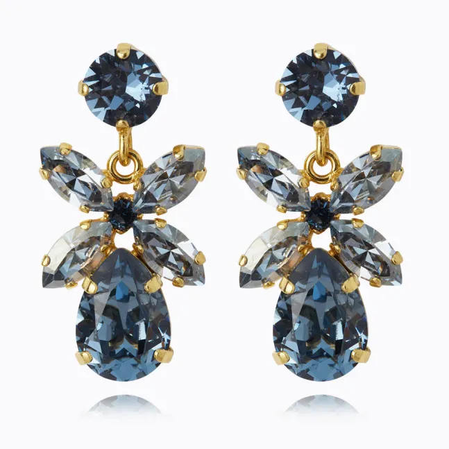 Mini Dione Earrings Gold Denim Blue/Blue Shade