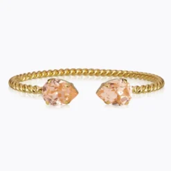 Mini Drop Bracelet Gold Light Peach