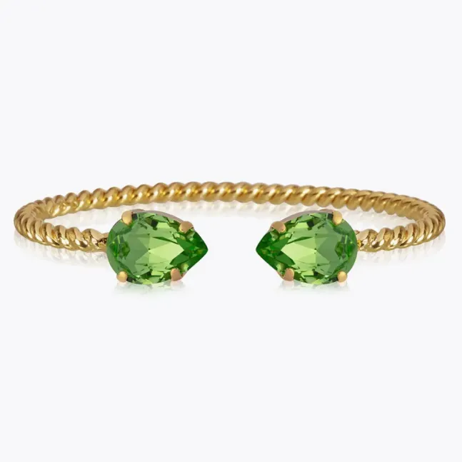 Mini Drop Bracelet Gold Peridot