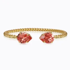 Mini Drop Bracelet Gold Rose Peach
