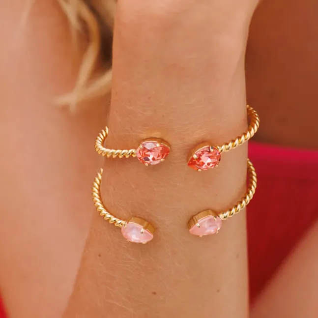 Mini Drop Bracelet Gold Rose Peach