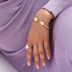 Mini Drop Bracelet Gold Soft Yellow