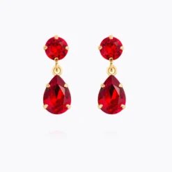Mini Drop Earrings Gold Light Siam