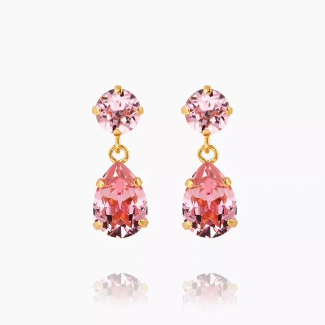 Mini Drop Earrings Gold Light Rose
