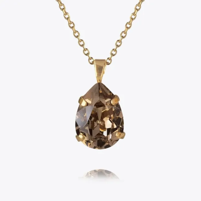 Mini Drop Necklace Gold Greige
